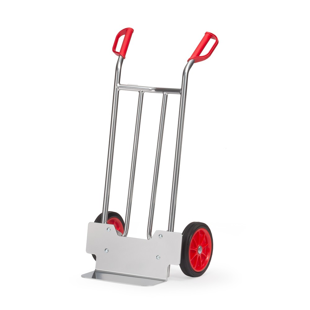 Illustration du produit: fetra® Diable empilable en aluminium, capacité de charge 150 kg, bavette lxP 400 x 150 mm, pneumatiques à bandage plein