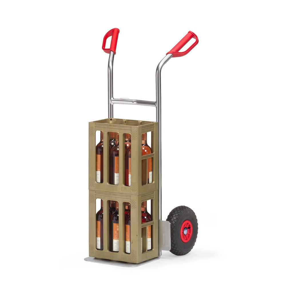 Produktabbildung Nr. 2: fetra® Diable empilable en aluminium, capacité de charge 150 kg, bavette lxP 320 x 250 mm, pneumatiques gonflables