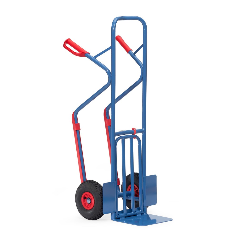 Produktabbildung Nr. 4: fetra® Diable à colis, avec bavette rabattable + patins, capacité de charge 300 kg, bavette lxP 320 x 250 mm, pneumatiques gonflables