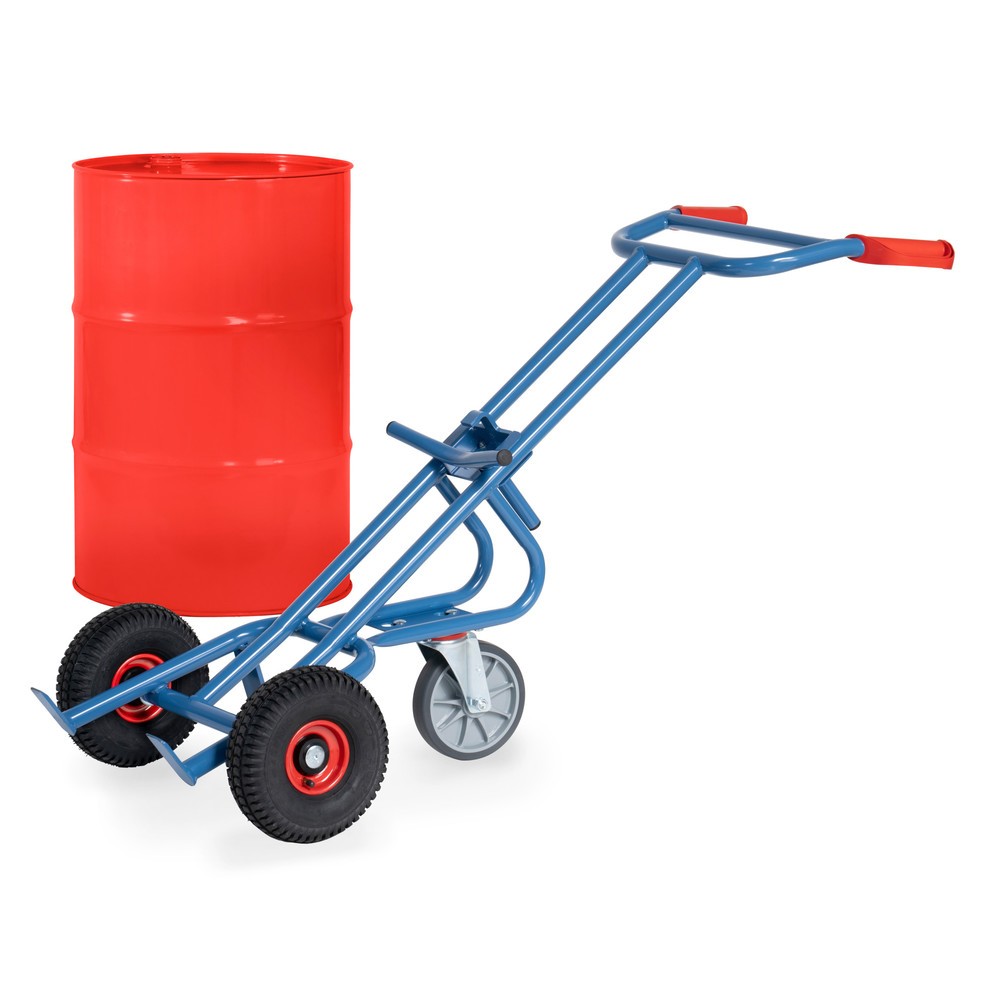 Produktabbildung Nr. 2: fetra® Diable porte-fûts, capacité de charge 300 kg, avec galet d'appui, pneumatiques gonflables