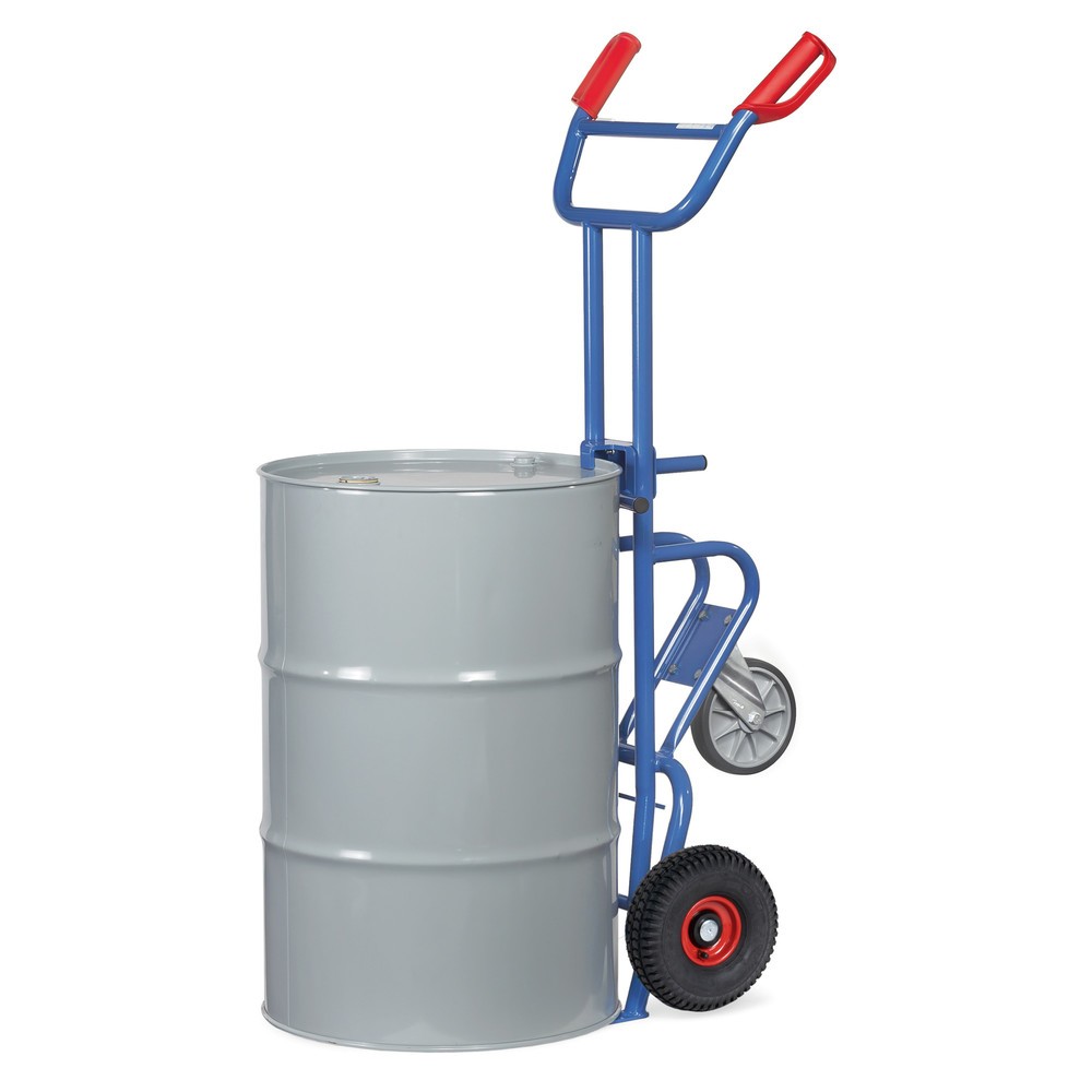 Produktabbildung Nr. 4: fetra® Diable porte-fûts, capacité de charge 300 kg, avec galet d'appui, pneumatiques gonflables
