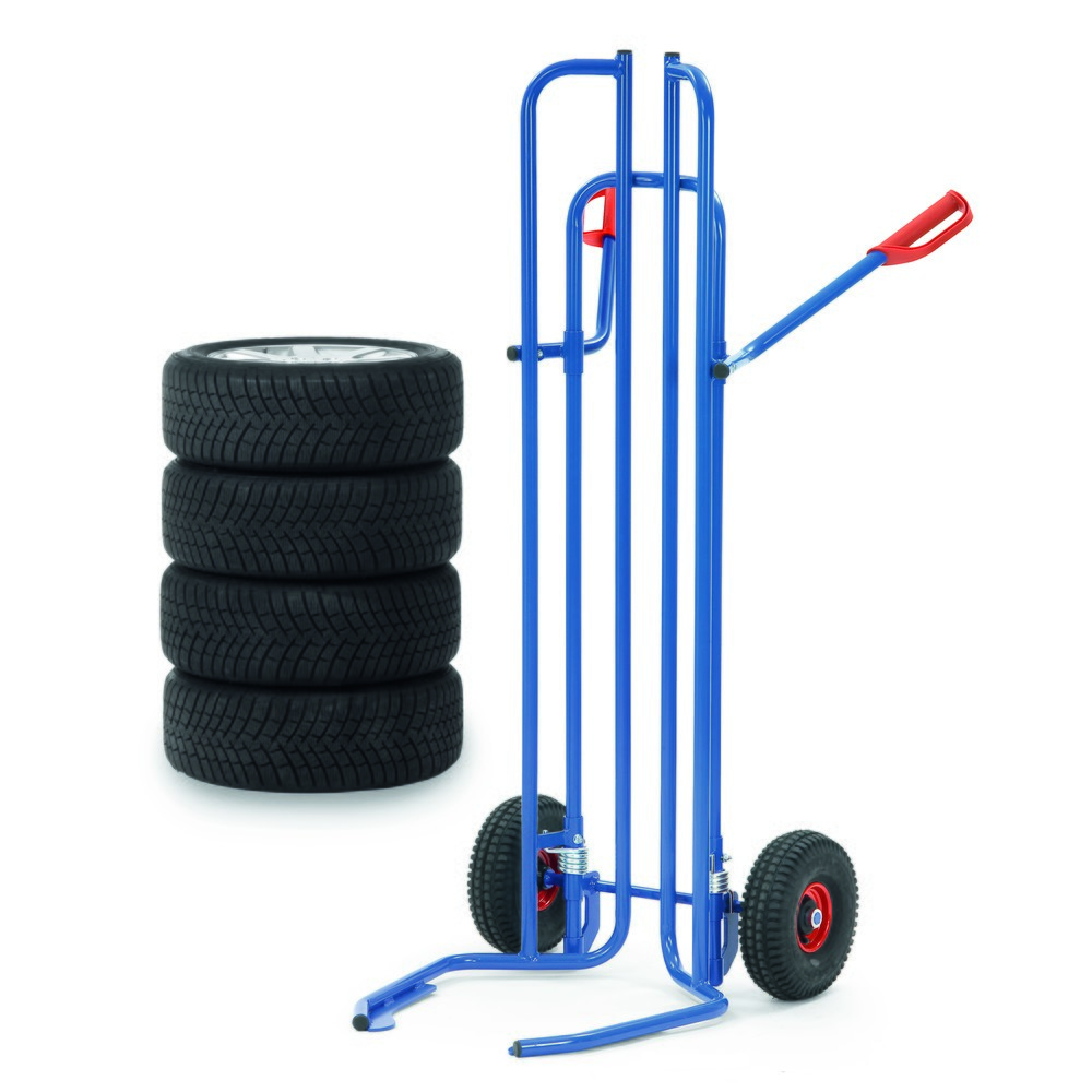 Produktabbildung Nr. 3: fetra® Diable porte-pneus en acier, capacité de charge 200 kg, pour 8 pneus, pneumatiques à bandage plein