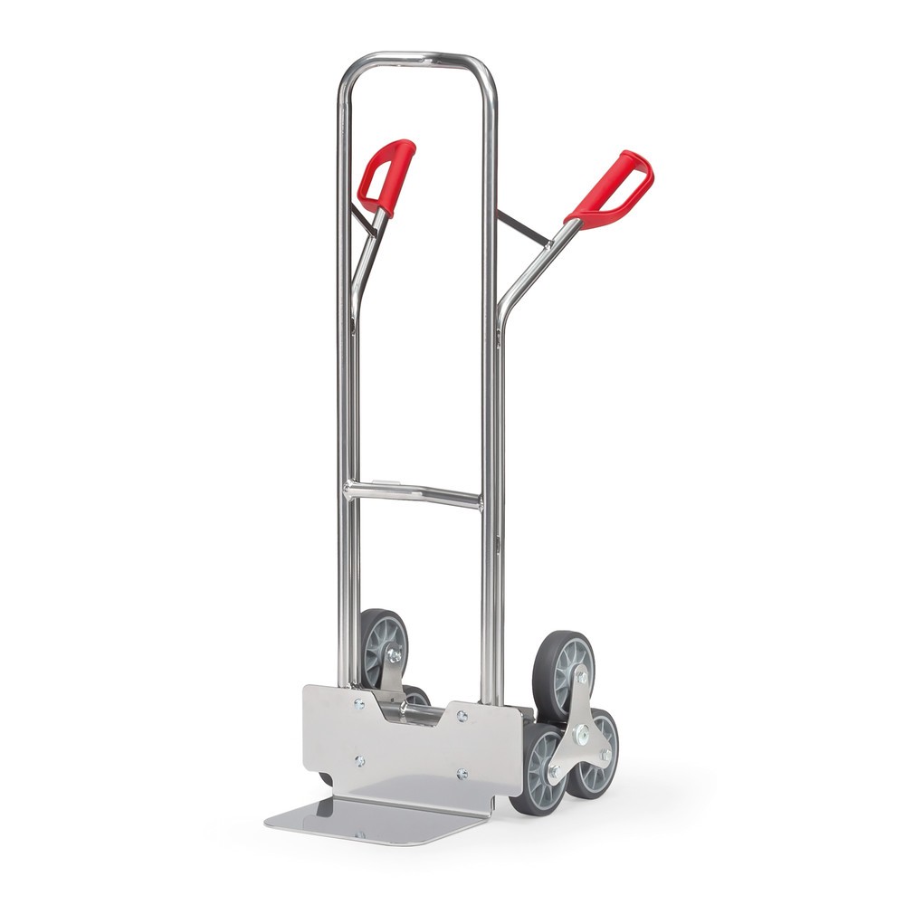 Produktabbildung Nr. 1: fetra® Diable pour escaliers, roue en étoile à 3 bras, capacité de charge 200 kg, bavette lxP 320 x 250 mm, aluminium