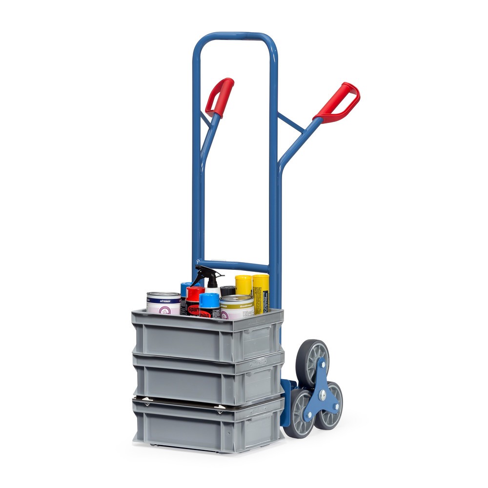 Produktabbildung Nr. 4: fetra® Diable pour escaliers, roue en étoile à 3 bras, capacité de charge 200 kg, bavette lxP 320 x 250 mm, acier
