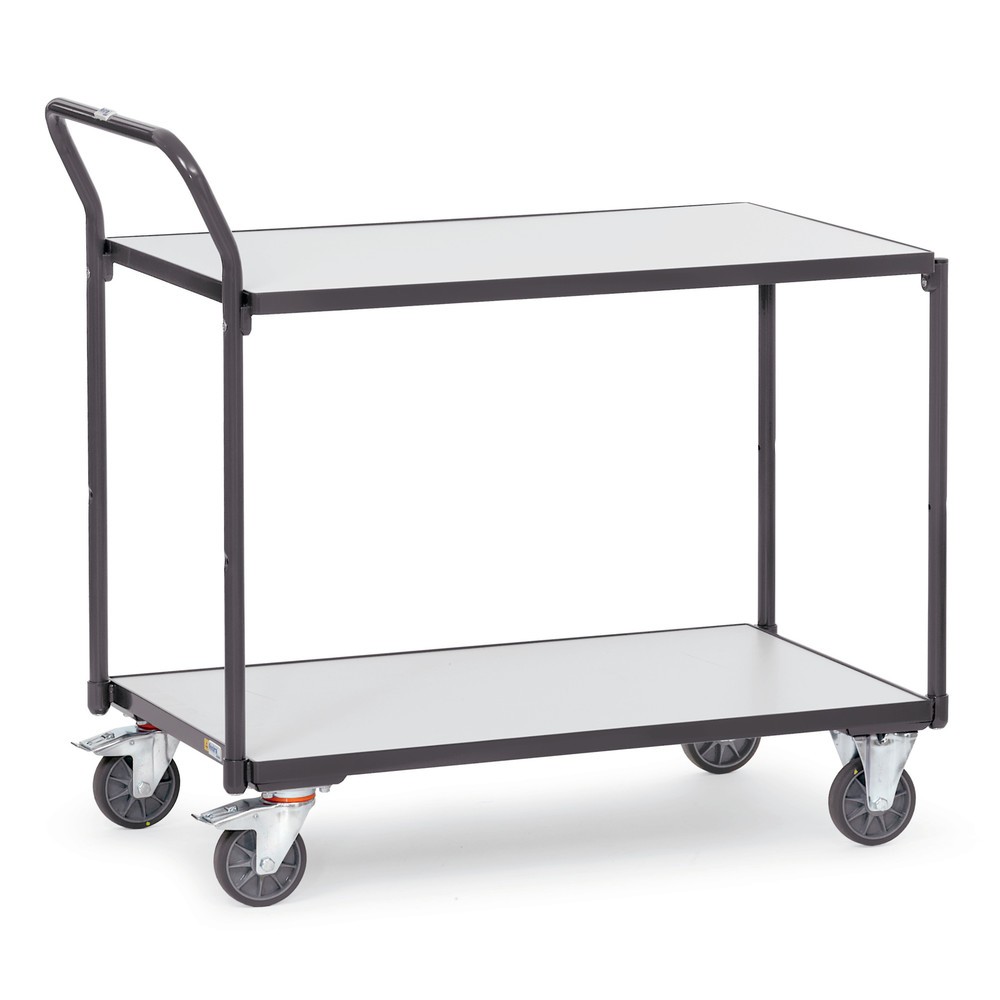 Produktabbildung: fetra® ESD-Tischwagen, TK 300 kg, 2 Ladeflächen à 600 x 1.000 mm