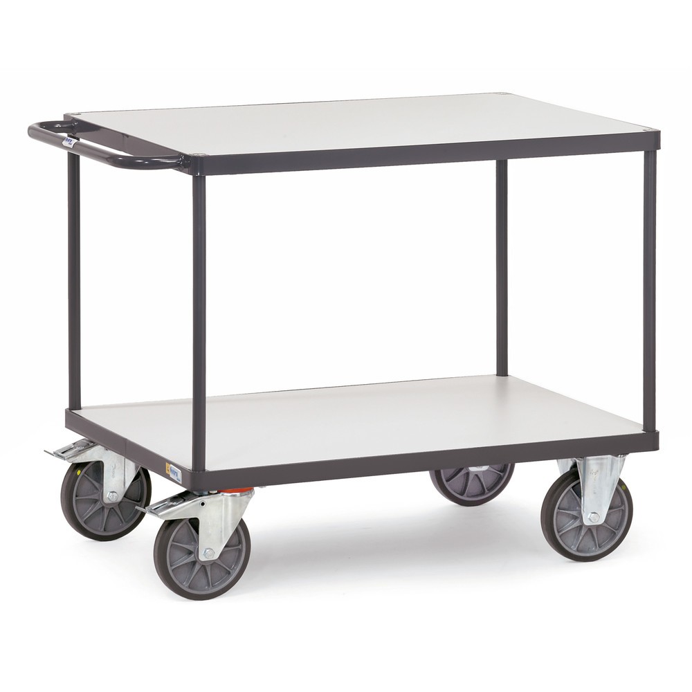 Produktabbildung: fetra® ESD-Tischwagen, TK 600 kg, 2 Ladeflächen à 700 x 1.000 mm