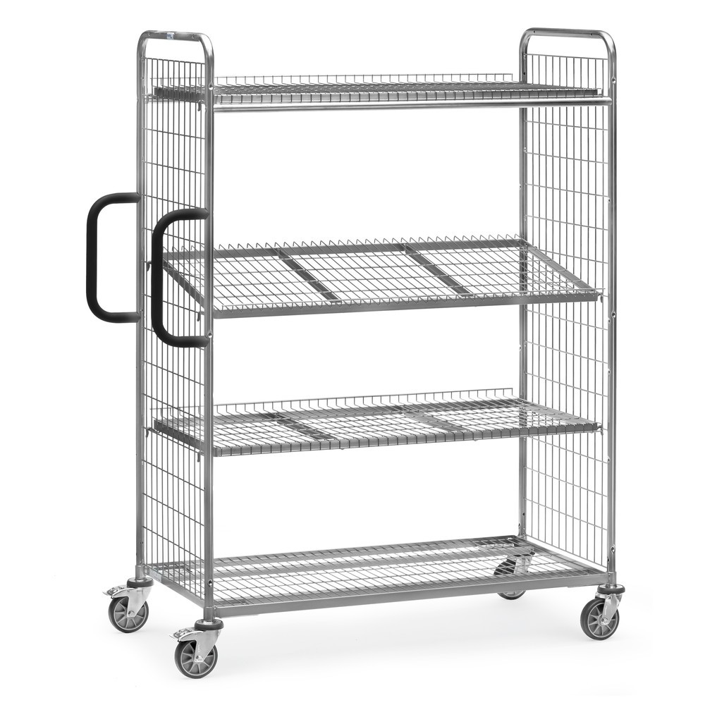 Produktabbildung: fetra® Kommissionierwagen, HxBxT 1.825 x 690 x 1.491 mm, mit 2 Etagen, TK 300 kg