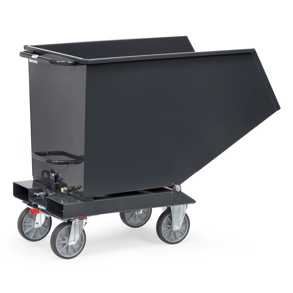 Produktabbildung Nr. 2: fetra® Muldenkipper mit Rollen, 0,8 m³, Anthrazitgrau