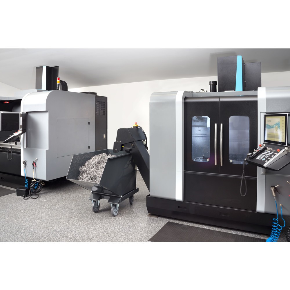 Produktabbildung Nr. 3: fetra® Muldenkipper mit Rollen, 0,8 m³, Anthrazitgrau