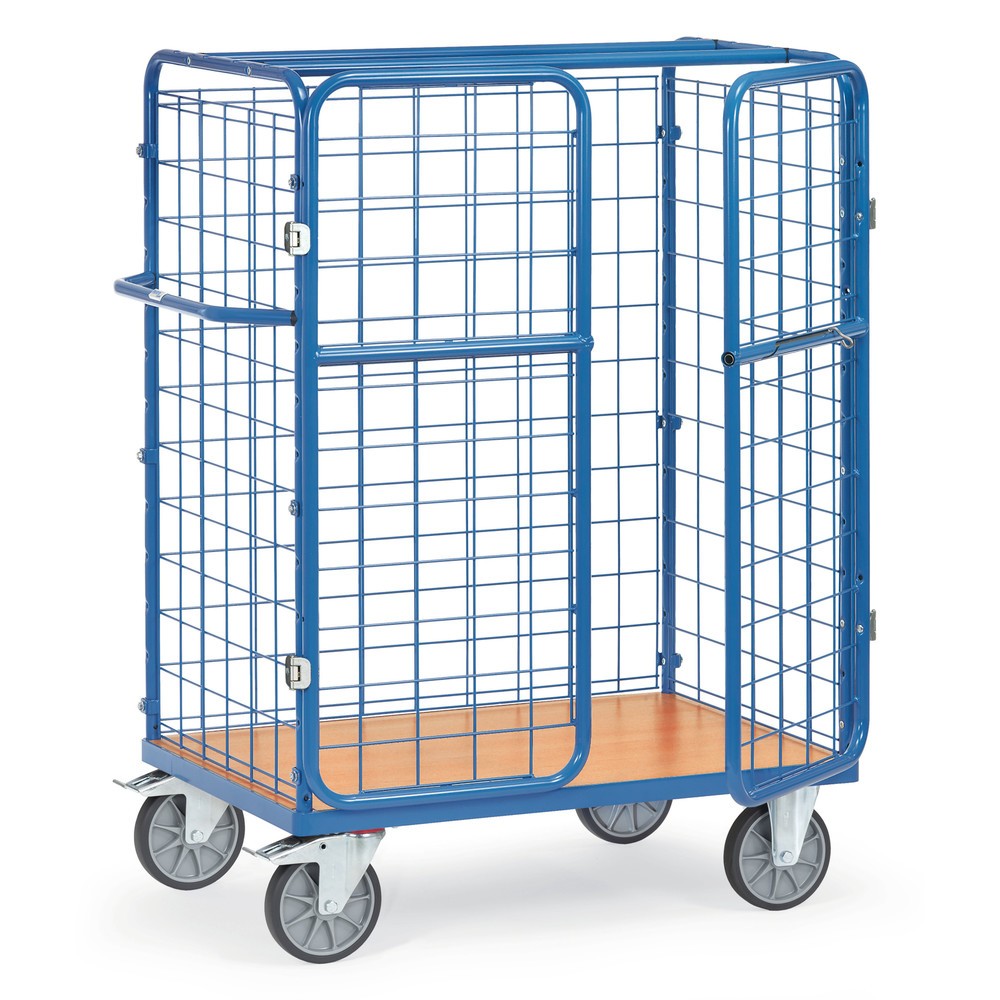 Produktabbildung: fetra® Paketwagen, Tragkraft 600 kg, Ladefläche BxT 1.000 x 600 mm, Höhe 1.552 mm