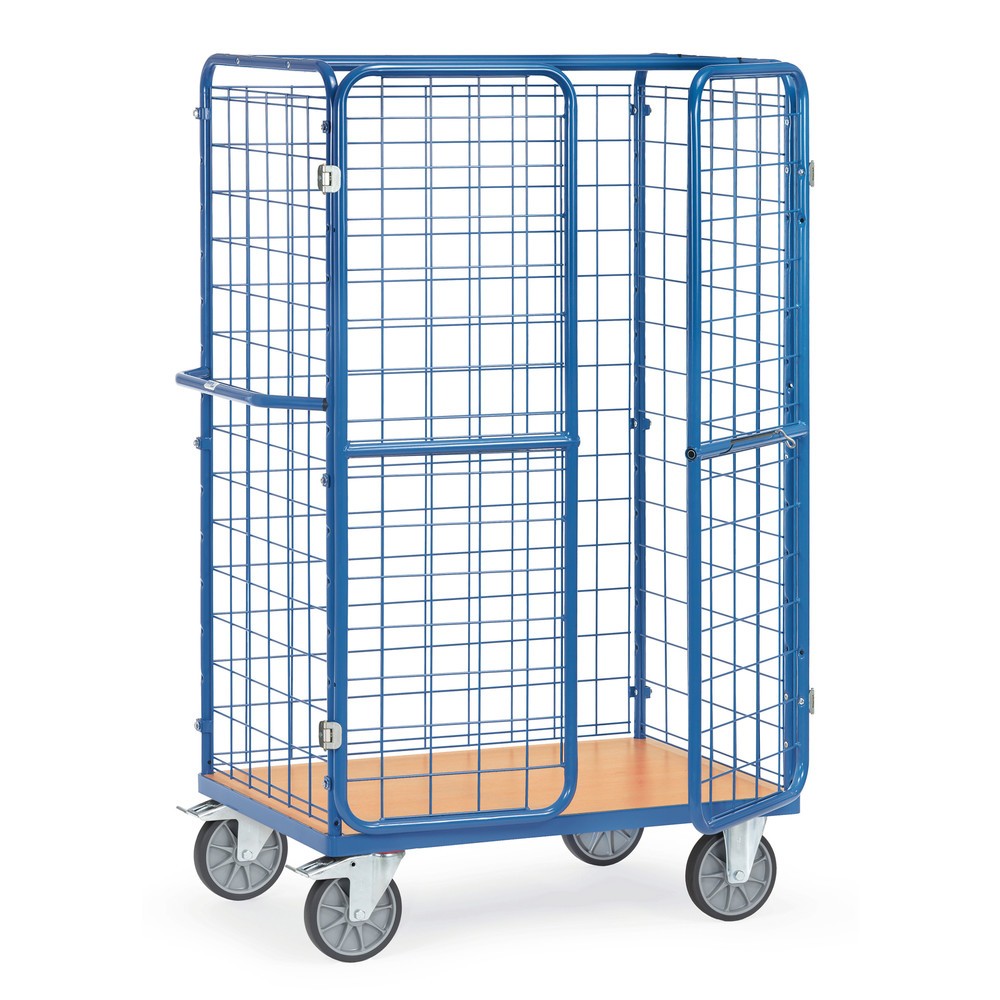 Produktabbildung: fetra® Paketwagen, Tragkraft 600 kg, Ladefläche BxT 1.200 x 800 mm, Höhe 1.800 mm