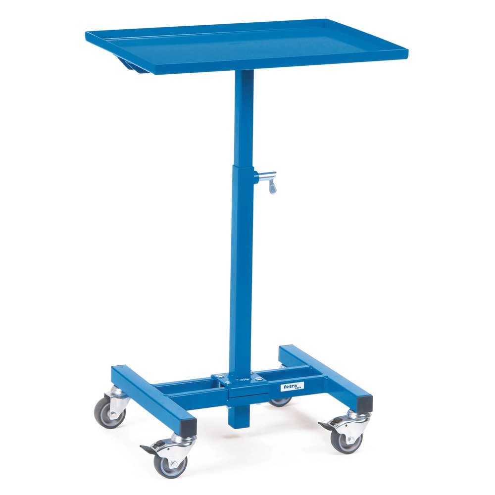Produktabbildung Nr. 1: fetra® Pupitre d’atelier, modèle de base, plate-forme droite, hauteur 720-995 mm, bleu brillant