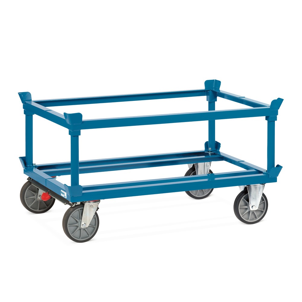 Produktabbildung Nr. 3: fetra® Rouleur avec butées d’angle, capacité de charge 750 kg, pour palettes 1 200 x 800 mm, pneumatiques en TPE, avec frein central