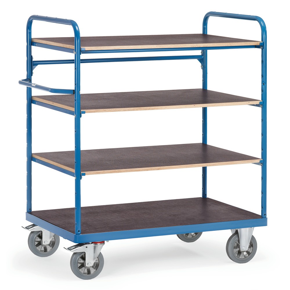 Produktabbildung: fetra® Schwerlast-Etagenwagen, 4 Etagen, Tragkraft 1.200 kg, HxBxL 1.583 x 800 x 373 mm