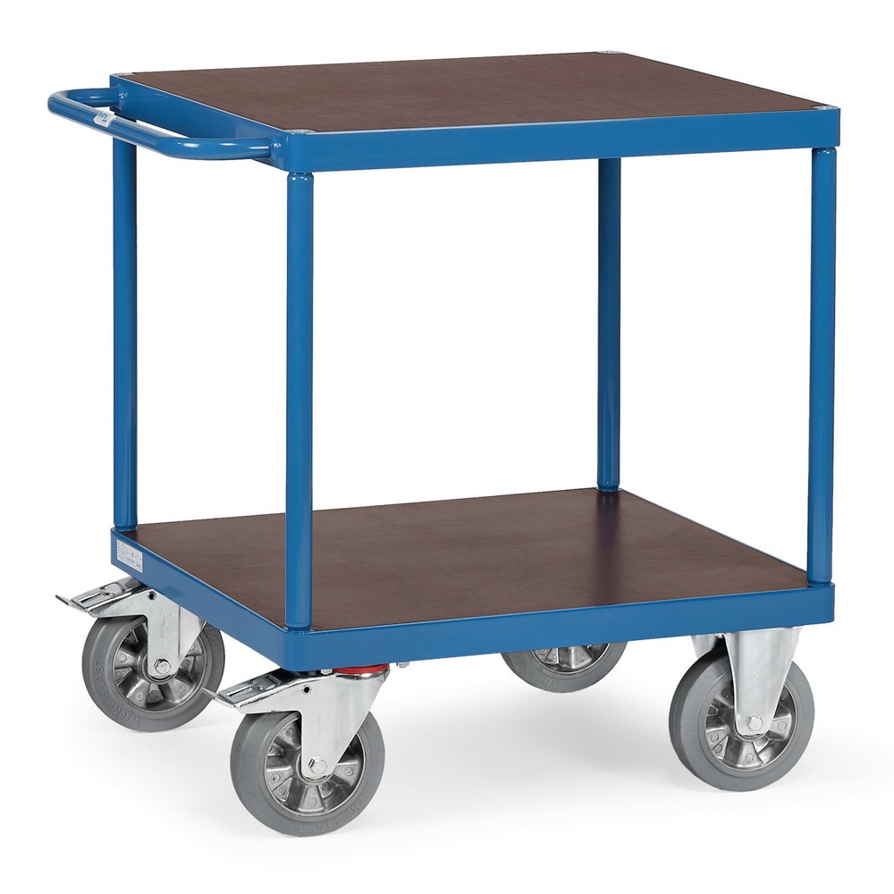 Produktabbildung: fetra® Schwerlast-Tischwagen, TK 1.200 kg, 2 Etagen à 700 x 700 mm