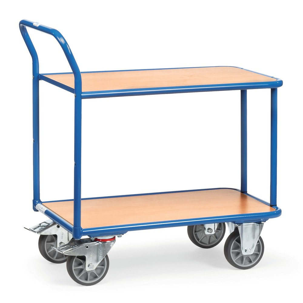 Illustration du produit: fetra® Chariot à plateaux, capacité de charge 400 kg, 2 plateaux de 850 x 500 mm