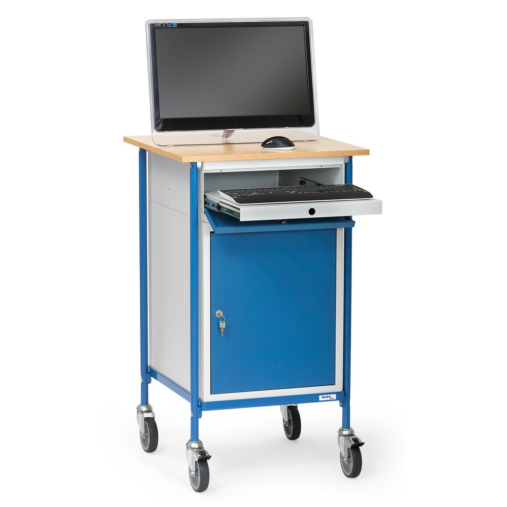 Produktabbildung Nr. 2: fetra® Stehpult Premium mit Schrank + Tastaturschublade, 1 fester + 2 verstellbare Böden