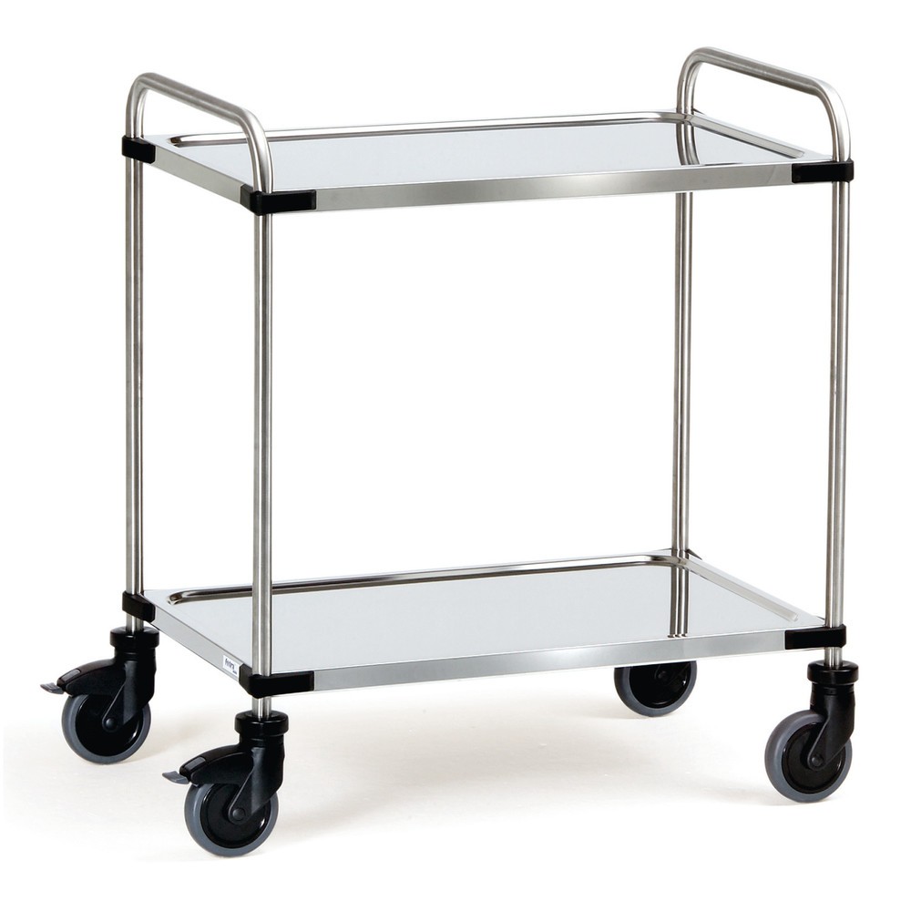 Produktabbildung: fetra® Tischwagen Edelstahl, HxBxT 950 x 670 x 1.070 mm, TK 120 kg