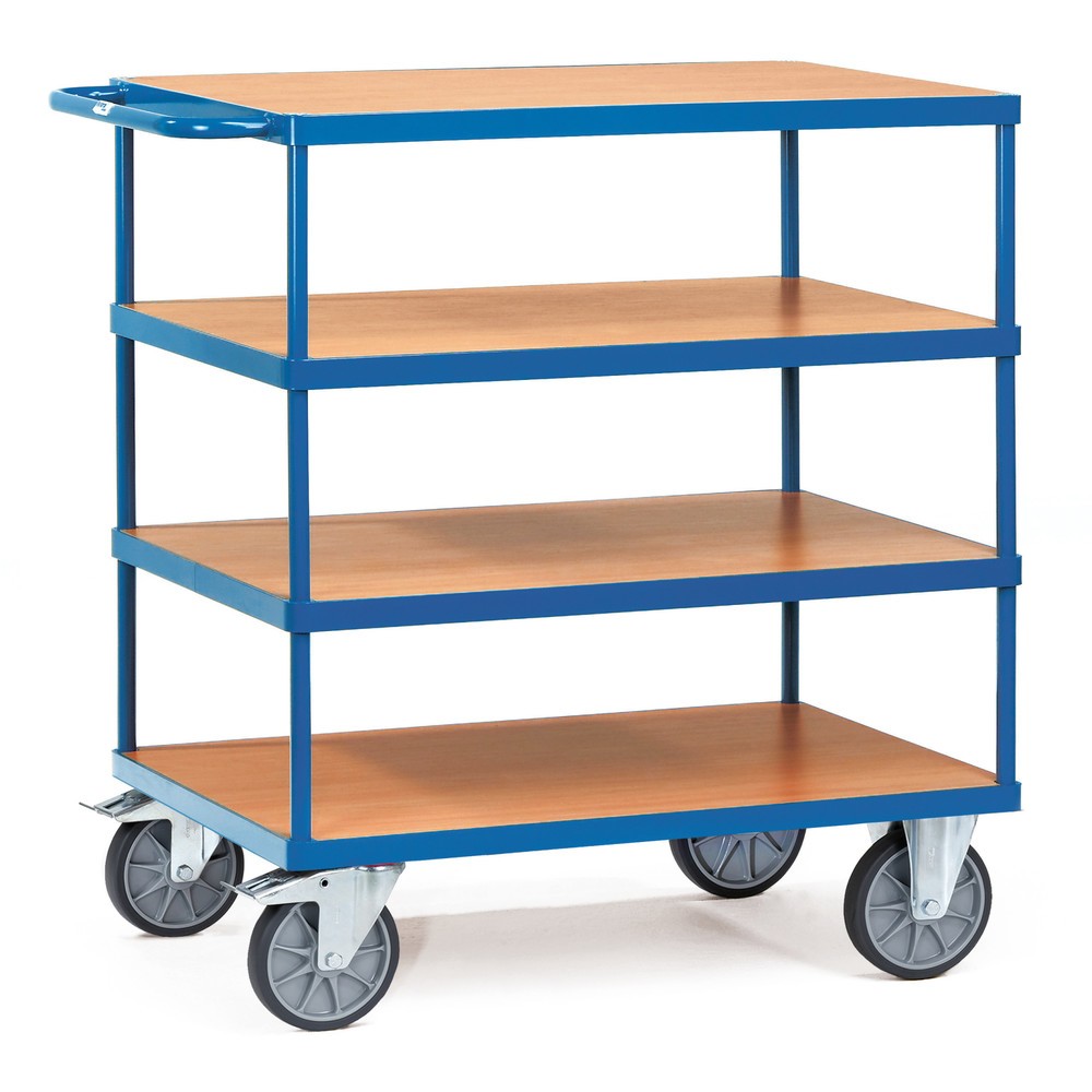 Produktabbildung: fetra® Tischwagen, TK 300 kg, 4 Etagen à 1.000 x 600 mm