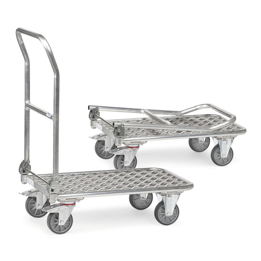 Produktabbildung: fetra® Transportwagen aus Aluminium, Ladefläche BxT 600 x 900 mm