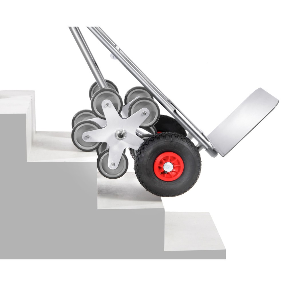 Produktabbildung Nr. 2: fetra® Treppenkarre, 5-armiger Radstern, Tragkraft 200 kg, Schaufel BxT 480 x 300 mm, Aluminium