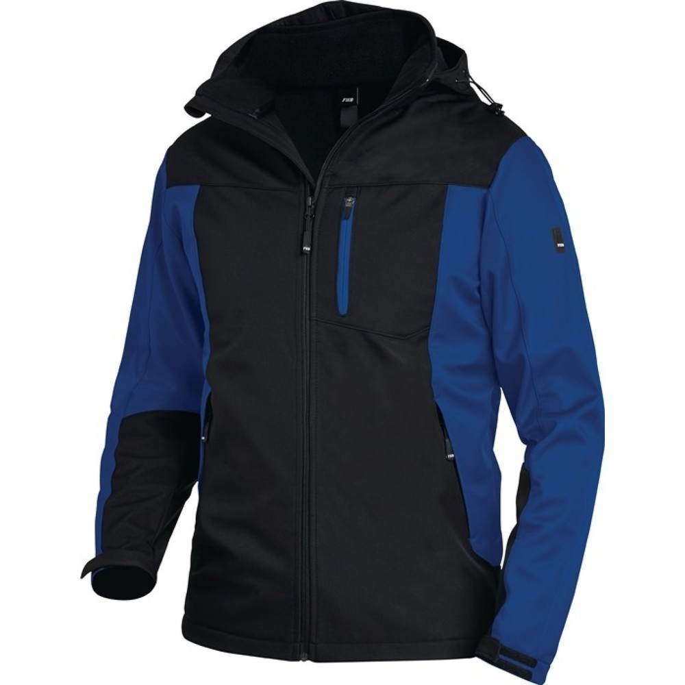 Produktabbildung: FHB Softshelljacke JANNIK, royal/schwarz, Grösse L