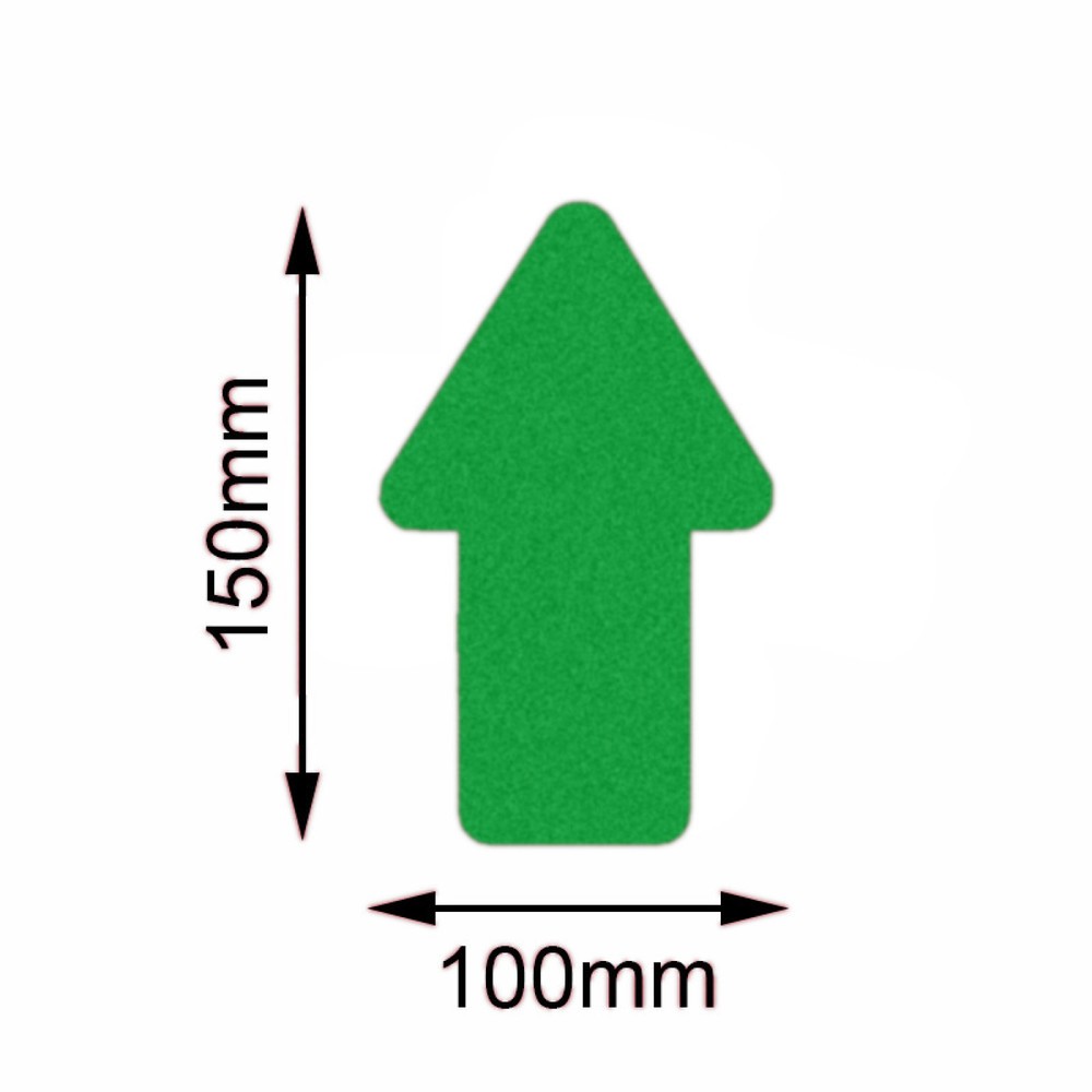 Illustration du produit: Appareil de marquage au sol Mehlhose Safety Flèche, vert, 100 x 150 mm, 10 pcs/UV