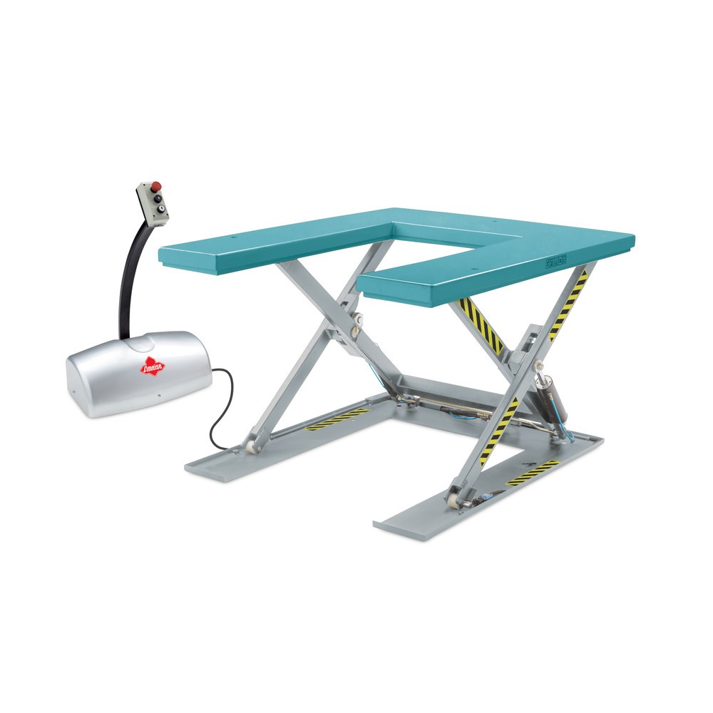 Produktabbildung: Flach-Scheren-Hubtisch Ameise® SLT 1.0, U-Form, elektrisch, Tragkraft 1.000 kg
