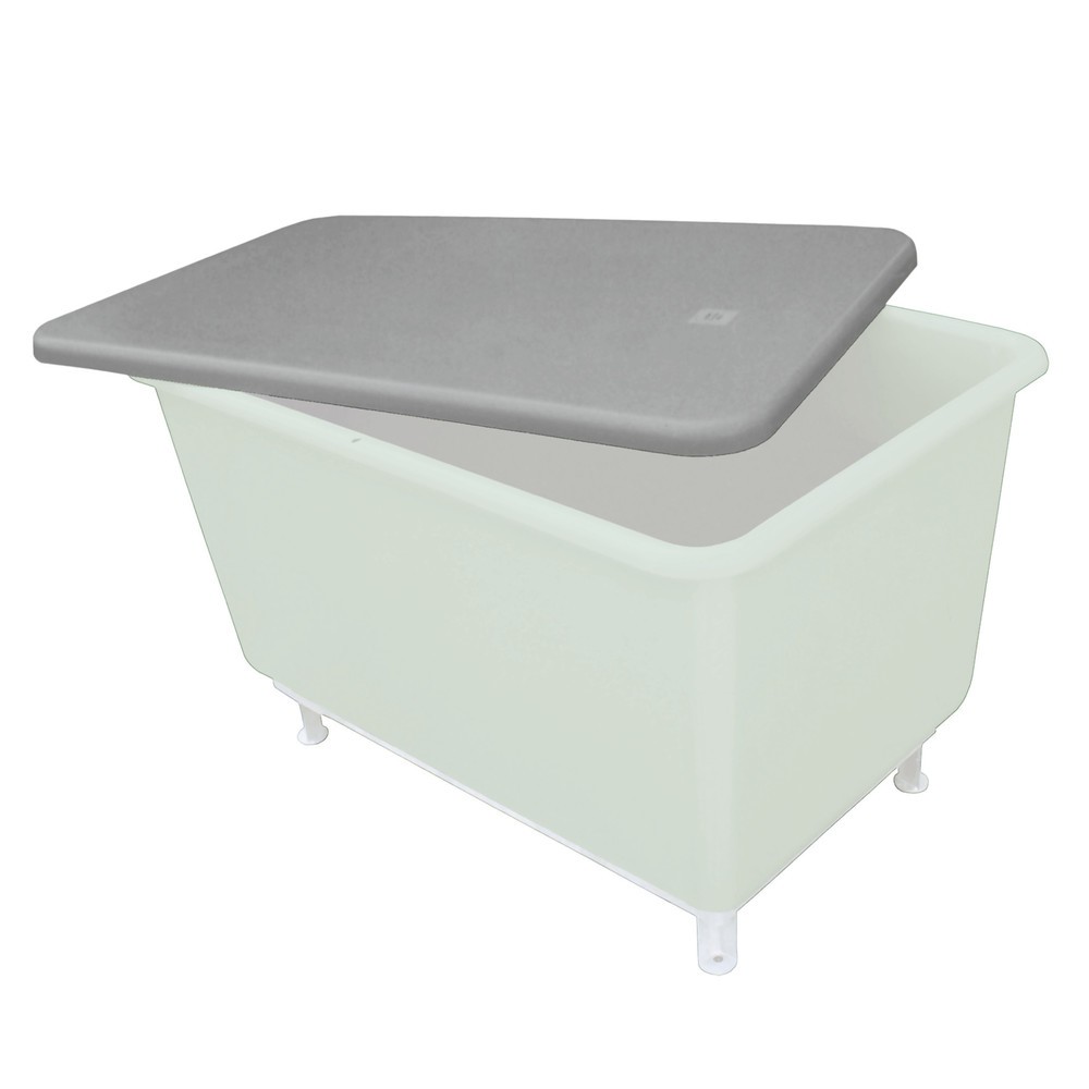 Produktabbildung: Flachdeckel für Rechteckbehälter CEMO aus GFK, Breite 880 mm