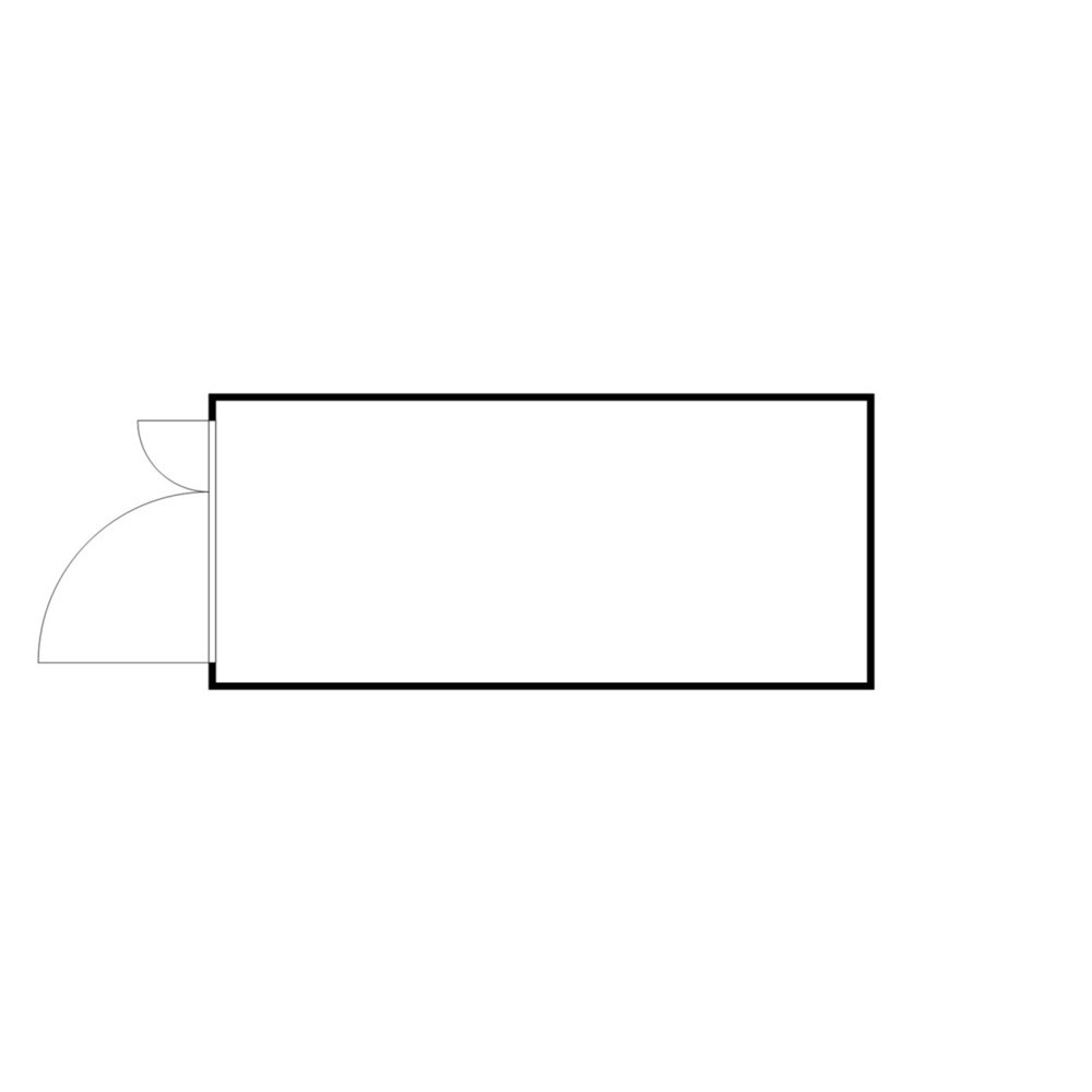 Produktabbildung Nr. 2: FLADAFI® Materialcontainer, verzinkt, montiert, XL 10 m², mit Holzfussboden, HxBxT 2.532 x 5.080 x 2.170 mm, Doppelflügeltür (asymmetrische Teilung), mittig in Stirnseite