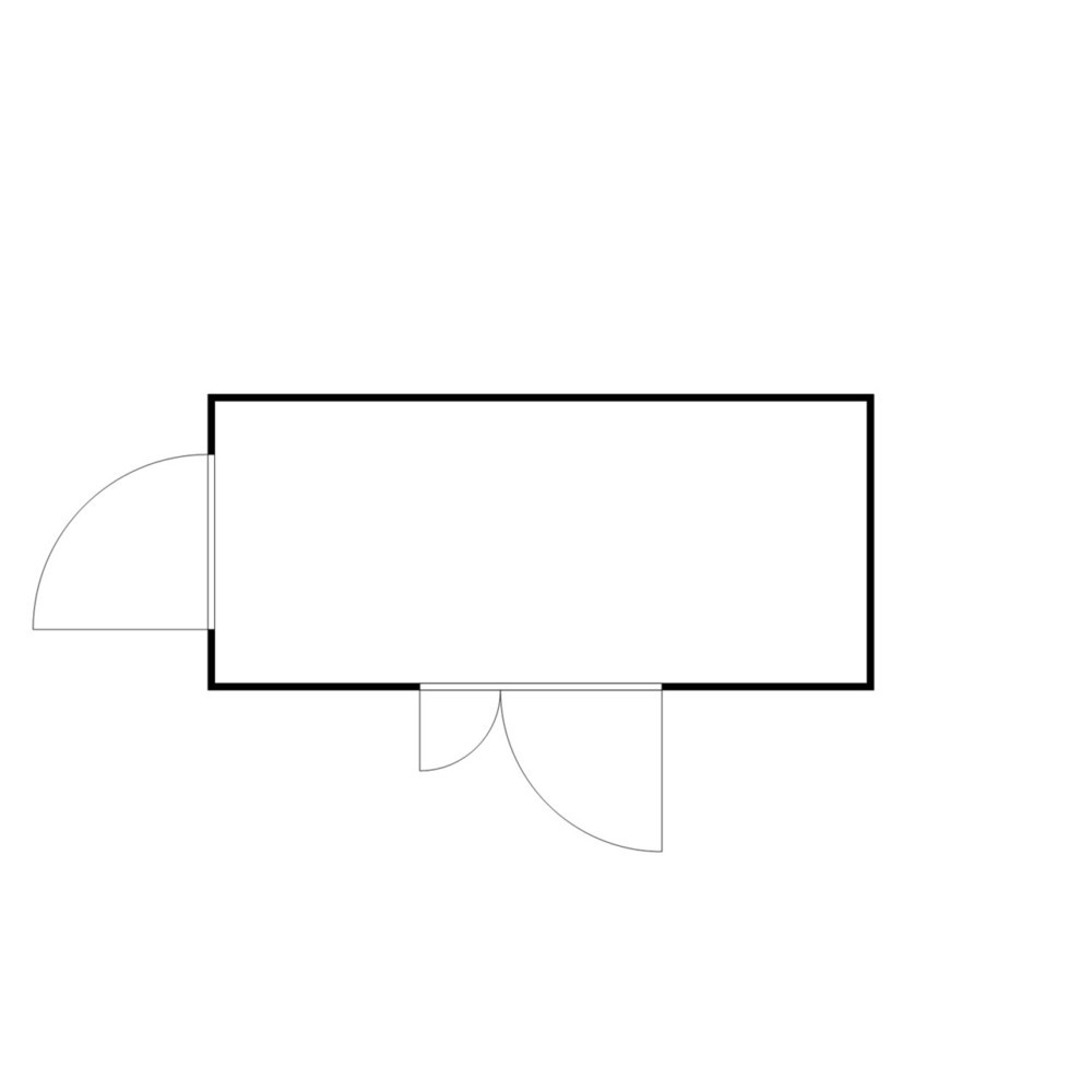 Produktabbildung Nr. 2: FLADAFI® Materialcontainer, isoliert, 10 m², mit isoliertem Boden, HxBxT 2.500 x 5.080 x 2.170 mm, Doppelflügeltür (asymmetrische Teilung), mittig in Breitseite, Zusatztür