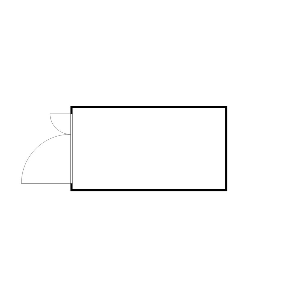 Produktabbildung Nr. 2: FLADAFI® Materialcontainer, isoliert, 8 m², mit isoliertem Boden, HxBxT 2.500 x 4.050 x 2170 mm, Doppelflügeltür (asymmetrische Teilung), mittig in Stirnseite