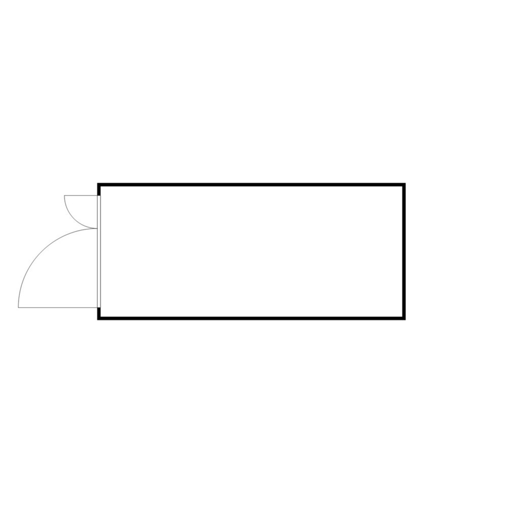 Produktabbildung Nr. 2: FLADAFI® Materialcontainer, isoliert, 10 m², mit isoliertem Boden, HxBxT 2.500 x 5.080 x 2.170 mm, Doppelflügeltür (asymmetrische Teilung), mittig in Stirnseite