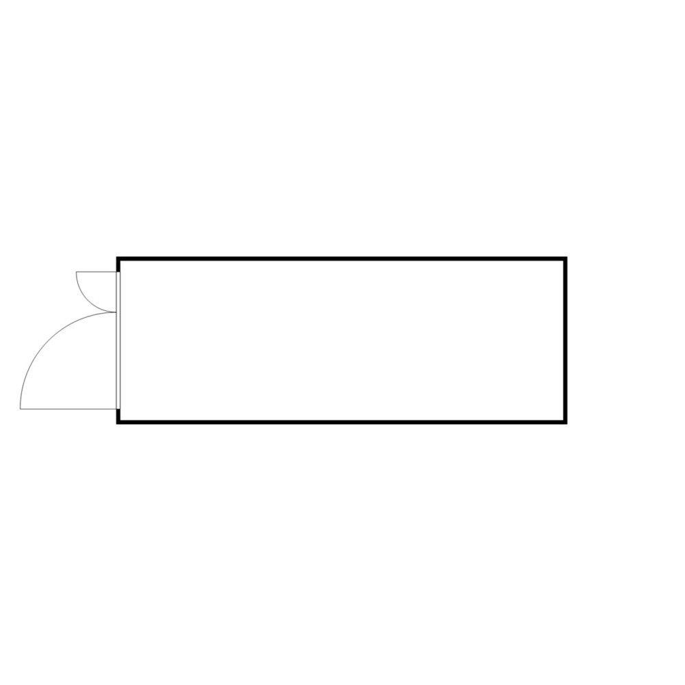Produktabbildung Nr. 2: FLADAFI® Materialcontainer, isoliert, 12 m², mit isoliertem Boden, HxBxT 2.500 x 6.080 x 2.170 mm, Doppelflügeltür (asymmetrische Teilung), mittig in Stirnseite
