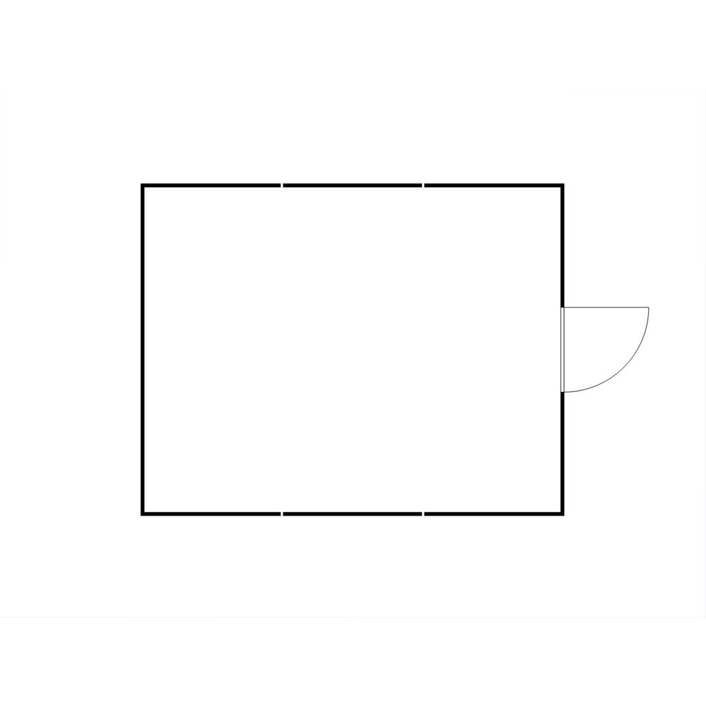 Produktabbildung Nr. 2: FLADAFI® Materialcontainer-Kombination, isoliert, 30 m², mit Holzfussboden, HxBxT 2.405 x 5.080 x 6.520 mm, Einzelflügeltür, mittig in Stirnseite