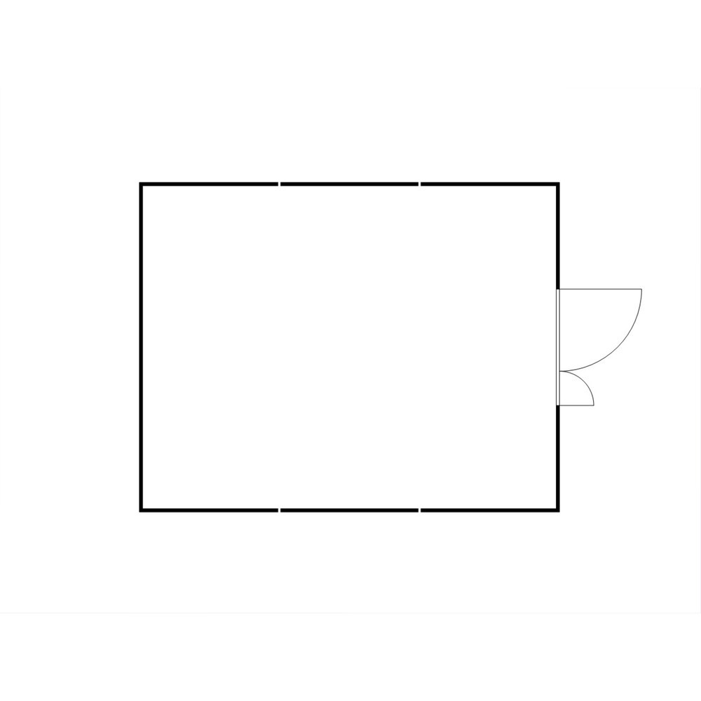 Produktabbildung Nr. 2: FLADAFI® Materialcontainer-Kombination, isoliert, 30 m², mit Holzfussboden, HxBxT 2.405 x 5.080 x 6.520 mm, Doppelflügeltür (asymmetrische Teilung), mittig in Stirnseite