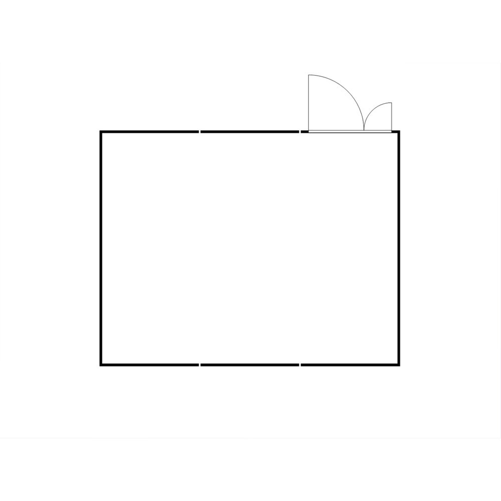 Produktabbildung Nr. 2: FLADAFI® Materialcontainer-Kombination, isoliert, 30 m², mit Holzfussboden, HxBxT 2.405 x 5.080 x 6.520 mm, Doppelflügeltür (asymmetrische Teilung), mittig im Modul