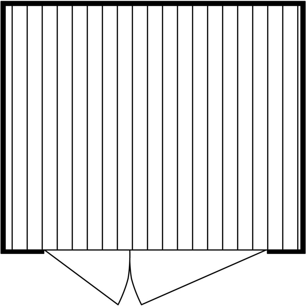 Produktabbildung Nr. 2: FLADAFI® Materialcontainer, verzinkt, montiert, XXL 7 m², HxBxT 2.595 x 3.020 x 2.540 mm, Doppelflügeltür (asymmetrische Teilung), mittig in Breitseite