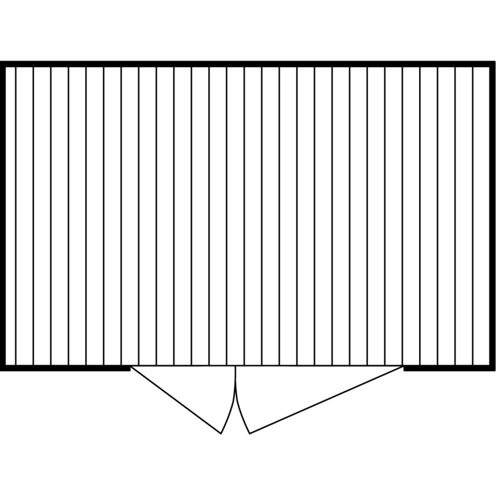 Produktabbildung Nr. 2: FLADAFI® Materialcontainer, verzinkt, montiert, XXL 9 m², HxBxT 2.595 x 4.050 x 2.540 mm, Doppelflügeltür (asymmetrische Teilung), mittig in Stirnseite