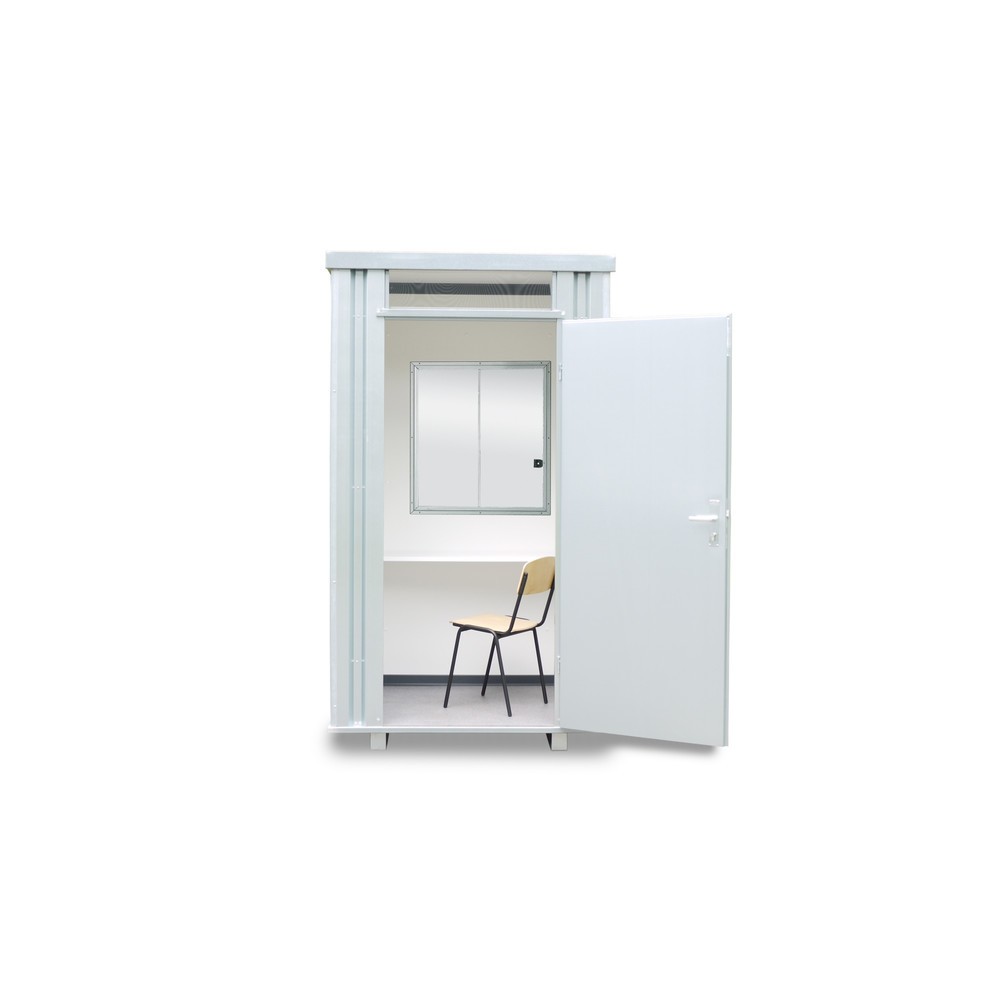 FLADAFI® Mehrzweckbox, verzinkt, montiert, mit Einrichtung, Einflügeltür, mittig in Breitseite Produktabbildung: FLADAFI® Mehrzweckbox, verzinkt, montiert, mit Einrichtung, Einflügeltür, mittig in Breitseite