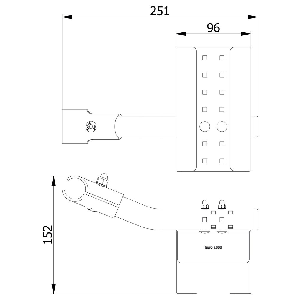 Produktabbildung Nr. 4: Flaschenhalterung für fetra® Wagen, Stellfläche BxT: 93 x 75 mm