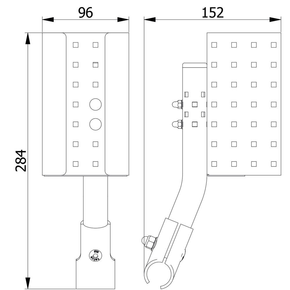 Produktabbildung Nr. 5: Flaschenhalterung für fetra® Wagen, Stellfläche BxT: 93 x 75 mm