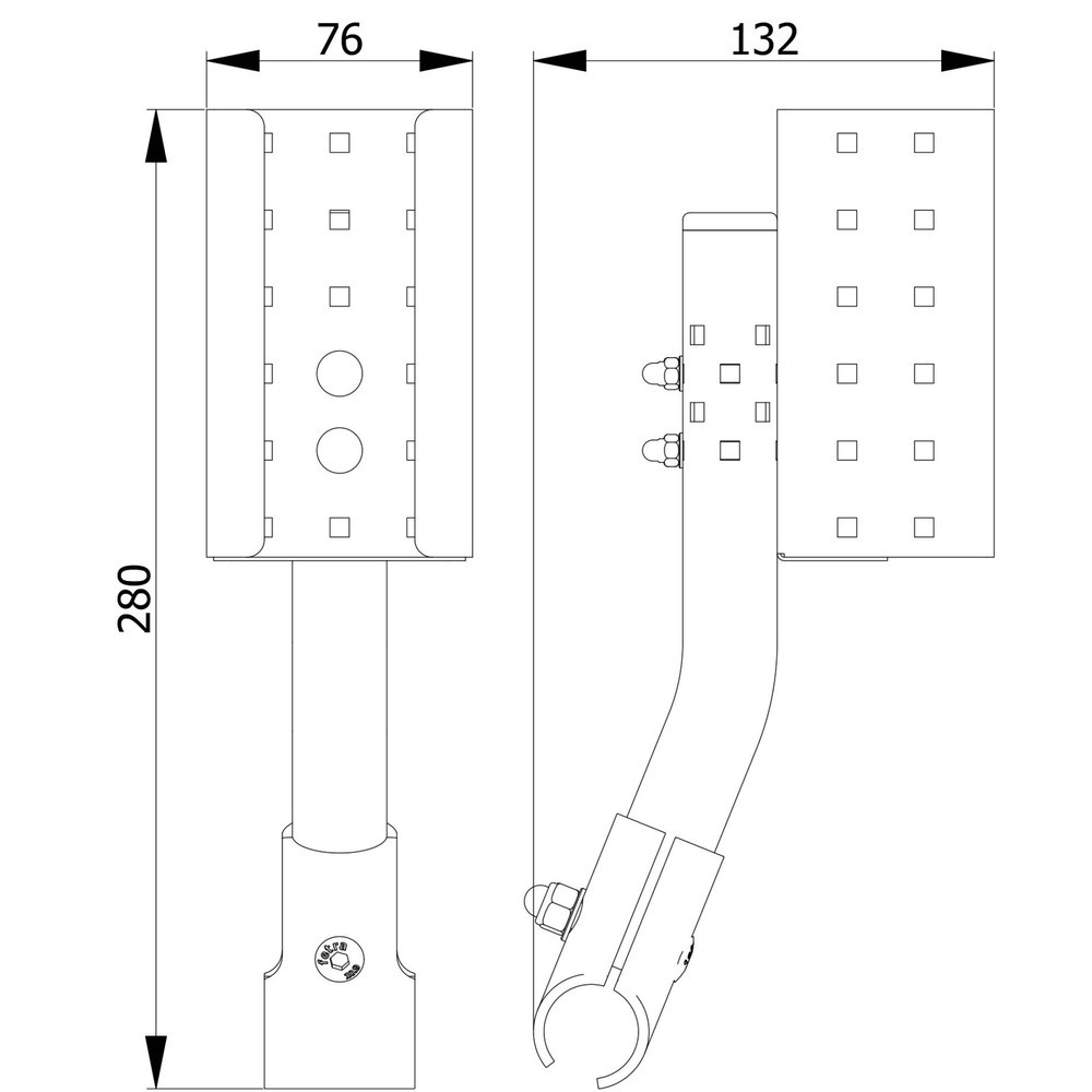 Produktabbildung Nr. 5: Flaschenhalterung für fetra® Wagen, Stellfläche BxT: 70 x 55 mm