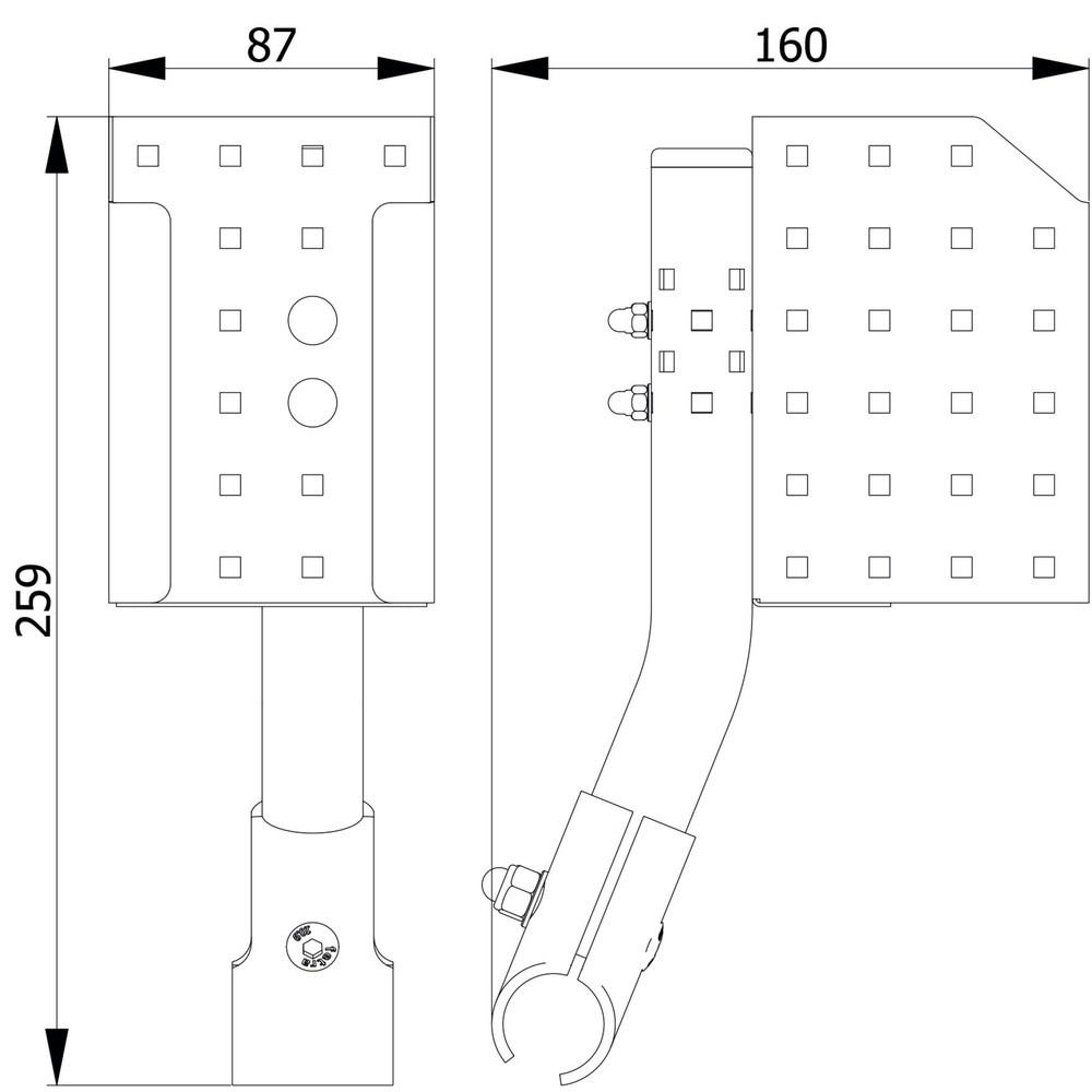Produktabbildung Nr. 5: Flaschenhalterung für fetra® Wagen, Stellfläche BxT: 84 x 87 mm