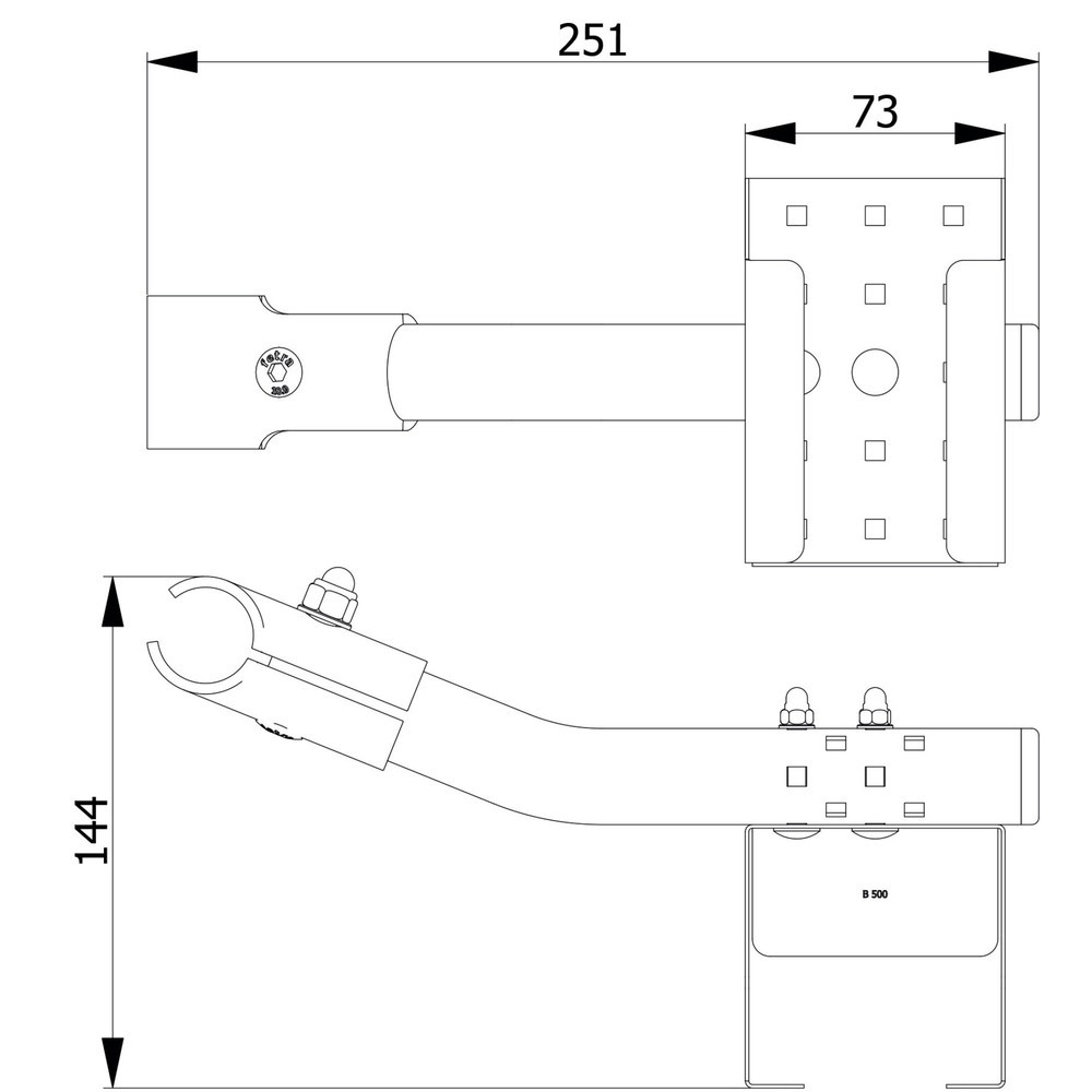 Produktabbildung Nr. 6: Flaschenhalterung für fetra® Wagen, Stellfläche BxT: 70 x 71 mm