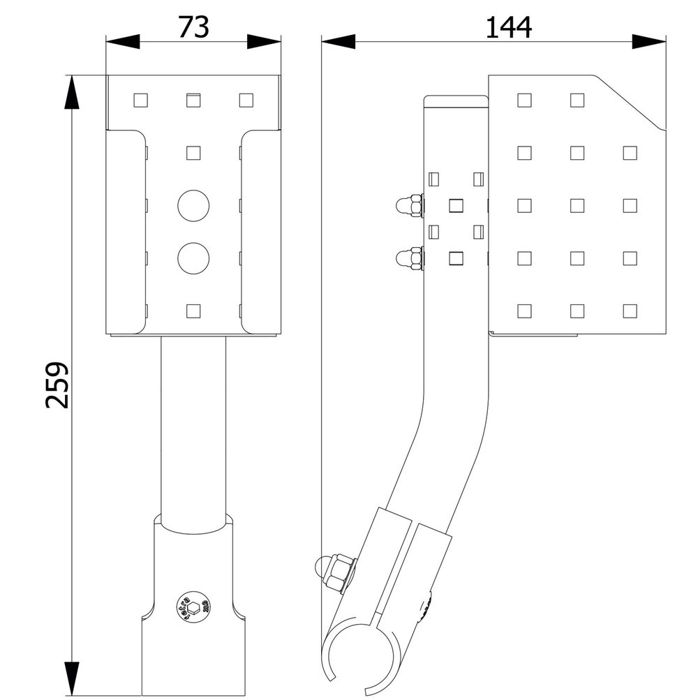 Produktabbildung Nr. 7: Flaschenhalterung für fetra® Wagen, Stellfläche BxT: 70 x 71 mm