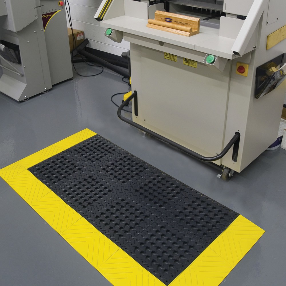 Produktabbildung Nr. 6: Fliese für NoTrax Bodenplatten-Stecksystem, PVC, gelocht, BxL 305 x 305 mm, schwarz