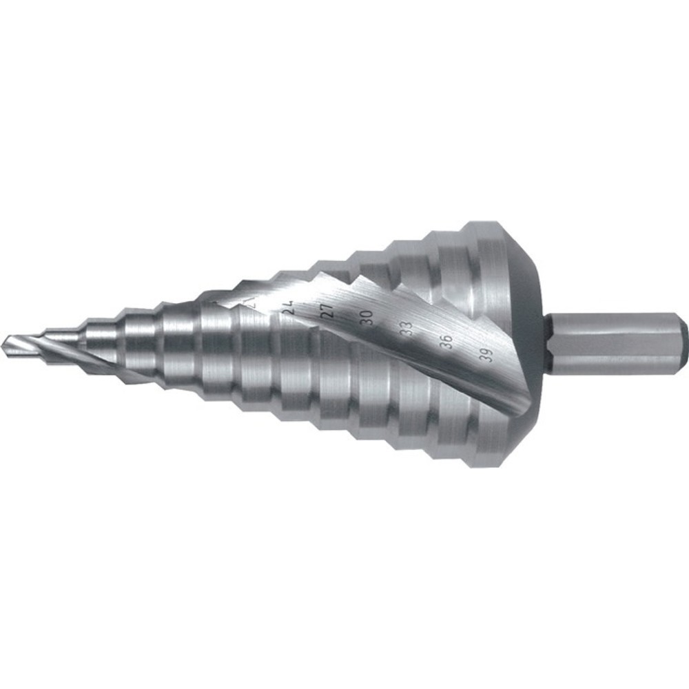 Produktabbildung Nr. 1: Stufenbohrer Bohrber.6-37mm HSS-Co Spiralnut Stufen 12 RUKO
