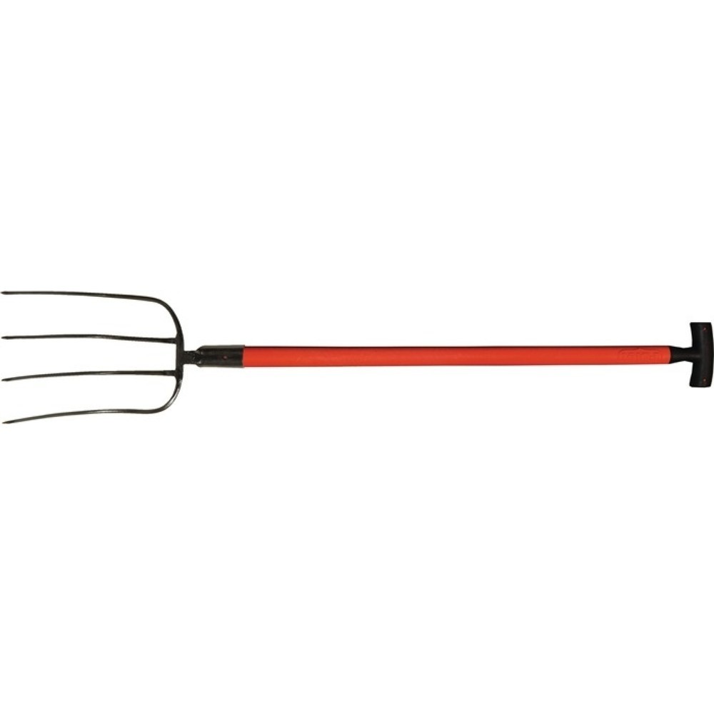 Illustration du produit: Fourche à fumier longueur des dents 320 mm 4 dents manche en T en fibre de verre