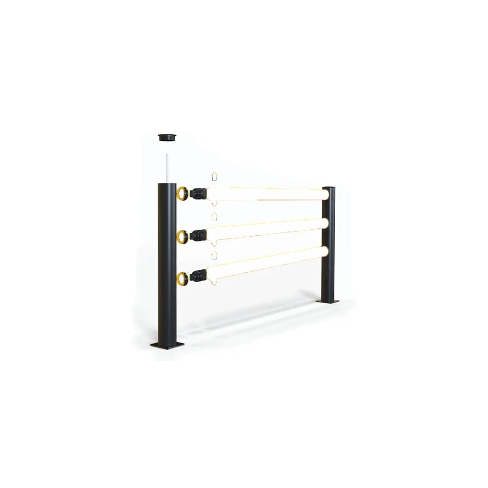 N° de l'image du produit 6 : A-SAFE Poteau central pour rambarde de protection contre les chocs iFlex utilisée comme séparation de voies piétonnes en MEMAPLEX®, pour l’intérieur et l’extérieur, Hxl